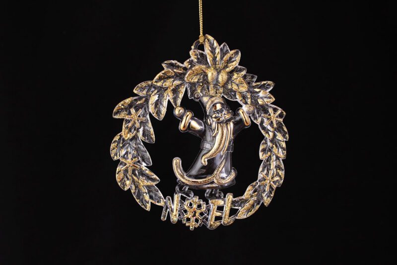 Santa in Wreath Ornament