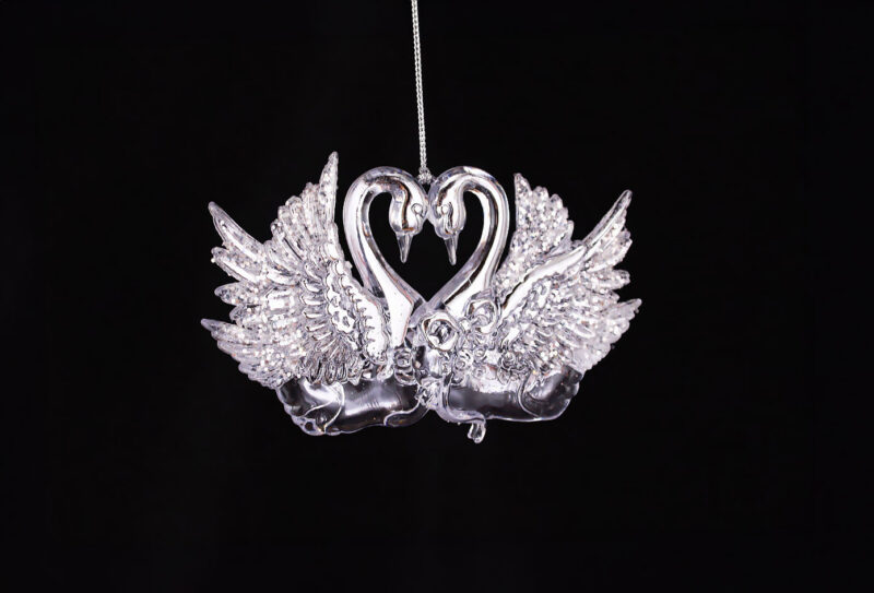 Swan Heart Ornament