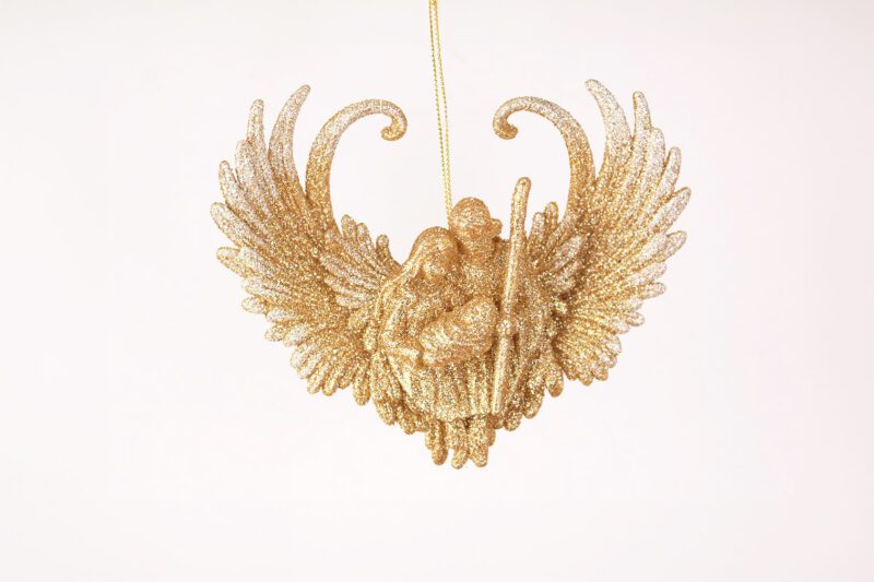 The Holy Family With Angel Wings Ornament