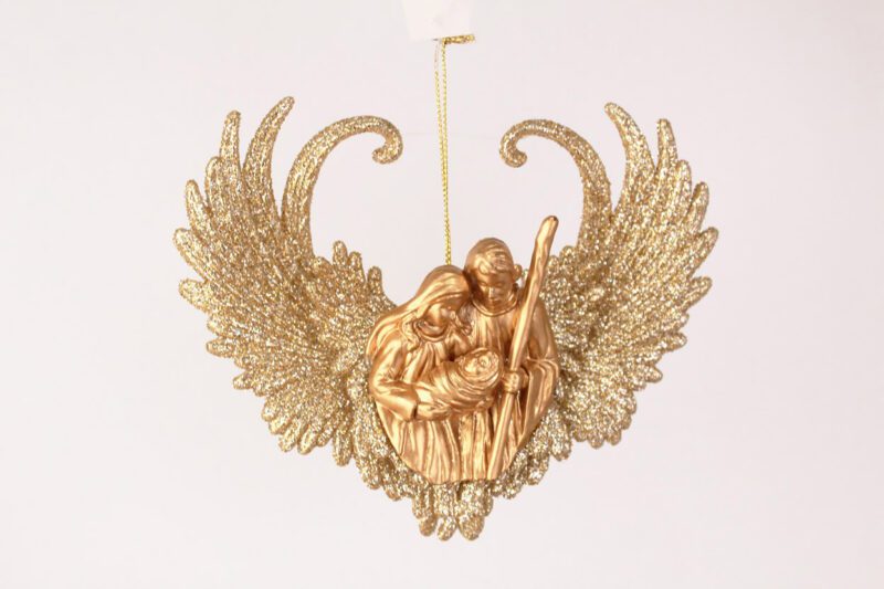 The Holy Family With Angel Wings Ornament