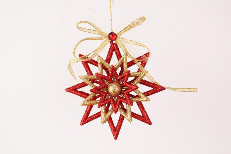 Snowflake With Bow Ornament