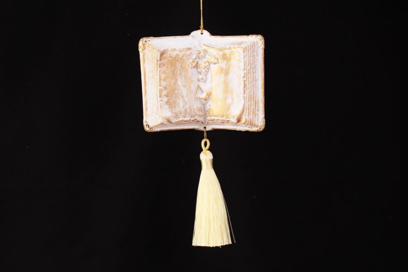 Vintage Book With Tassel Ornament