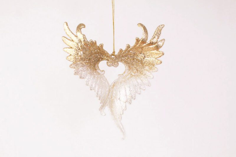 Angel Wings Heart Ornament