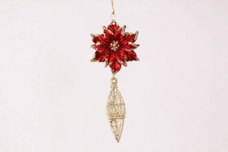 Two-Piece Poinsettia Ornament