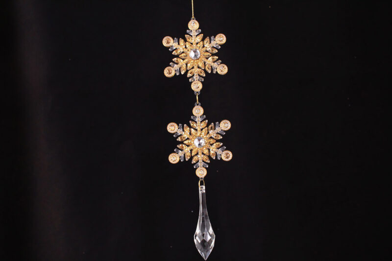 Tiered Snowflake And Drop Ornament