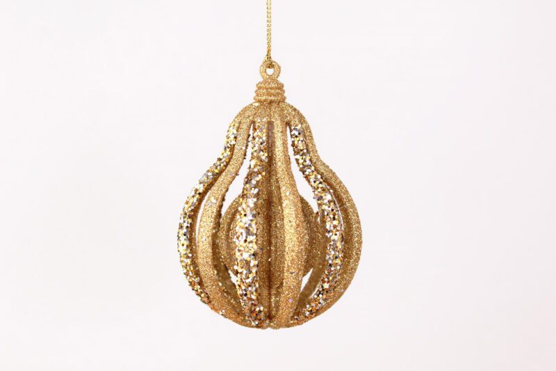 Ribbed Teardrop Ornament