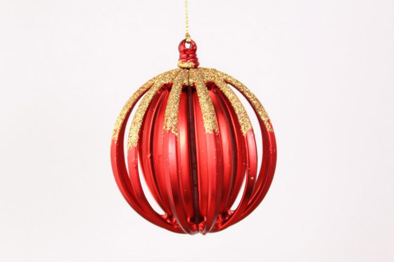 Ribbed Ball Ornament