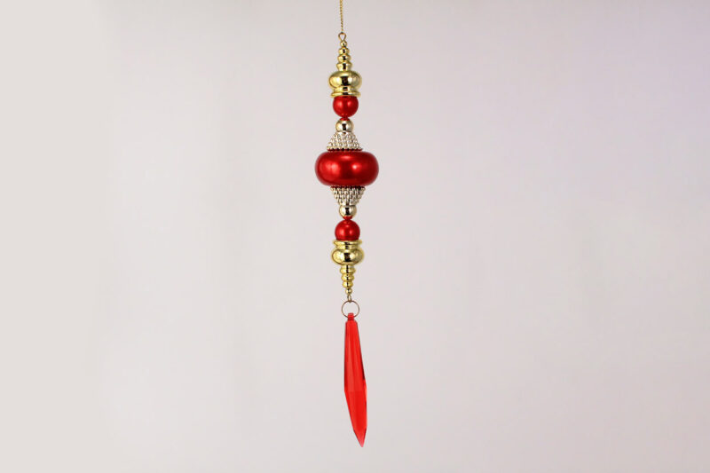 Finial With Acrylic Crystal Pendant Hanging Ornament