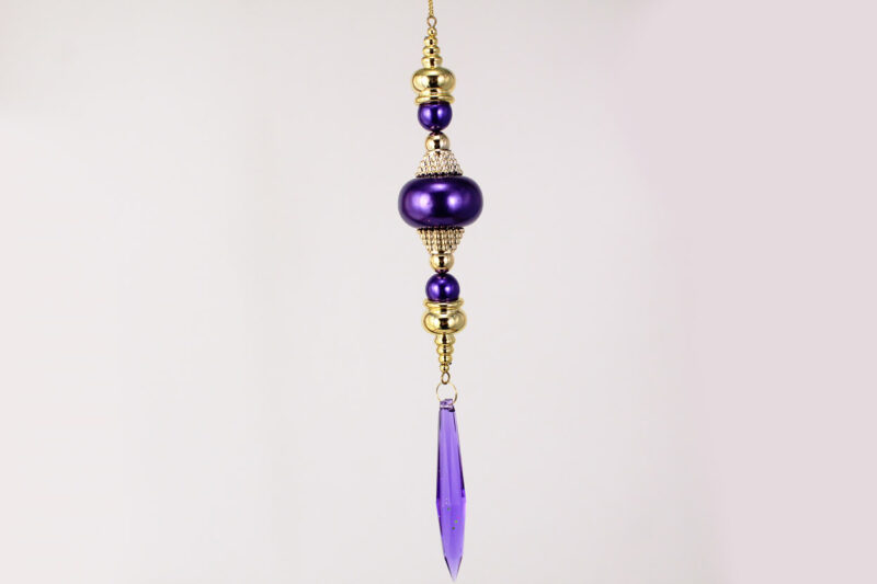 Finial With Acrylic Crystal Pendant Hanging Ornament